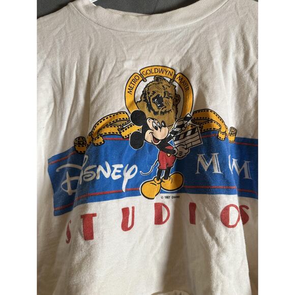 Vintage Disney MGM Studios Shirt Mens Large Mickey Mouse Movie Graphic 1987 80s - Picture 2 of 6